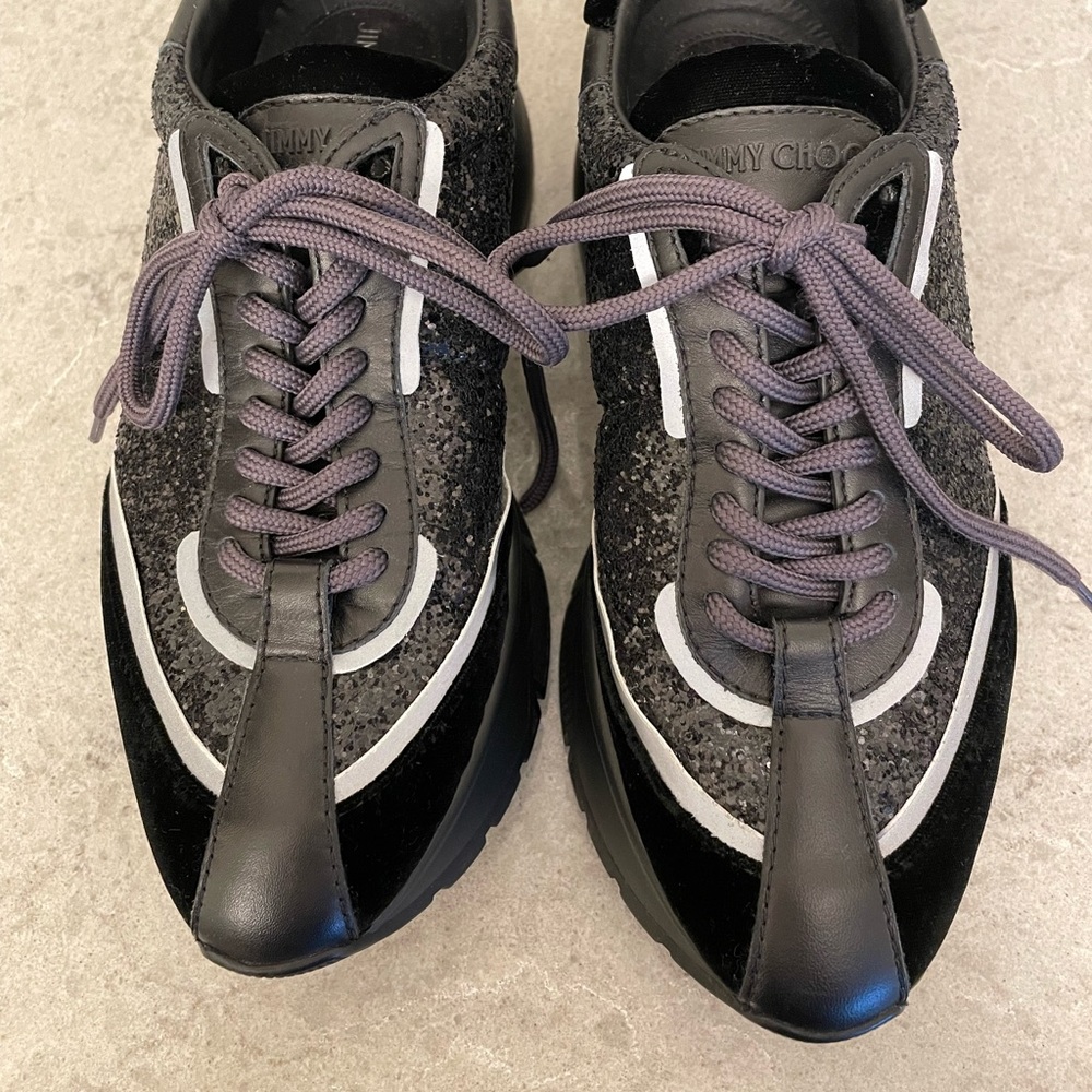 Jimmy Choo Black and Gray Athletic Shoes